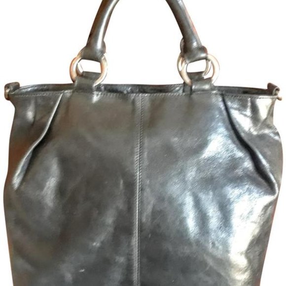 Hobo International Black Vintage Leather Satchel - Picture 1 of 7